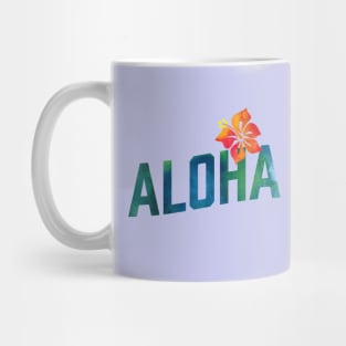 Aloha - Visit Hawaii Tropical Hibiscus Floral Tiedye Mug